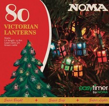 Noma 80 Victorian Lanterns LED Xmas Fairy Lights Traditional Vintage Retro Style