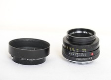 Leica Leitz Summicron-R 50mm f2 1 cam lens + 12564 hood