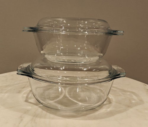 Vintage set pyrex clear - set, 2