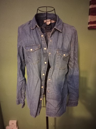 Ladies denim shirt size from - size,