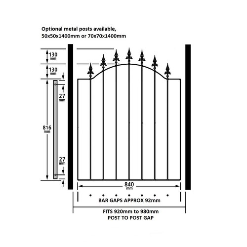 Salva spear top garden gate - top,