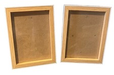 2x Wooden White Oak Effect Photo/Picture Frame Vintage Style Glazed 