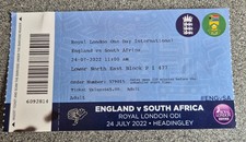 USED CRICKET TICKET ** ENGLAND VS SOUTH AFRICA ** 2022 ODI AT HEADINGLEY