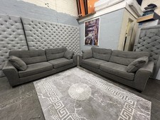 DFS GREY FABRIC SOFA SET 3+3
