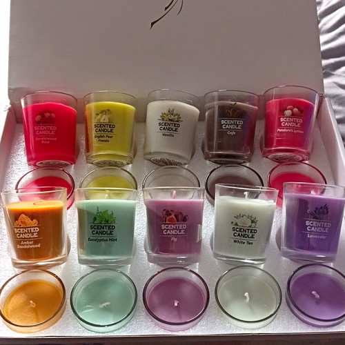 20pc mini scented candles set - scented,