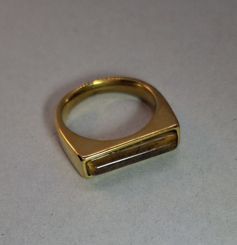 Gold stainless steel tigers - gold,