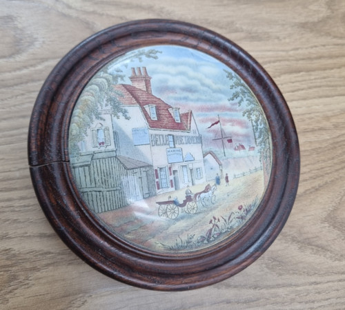 Prattware pot lid the belle - prattware,