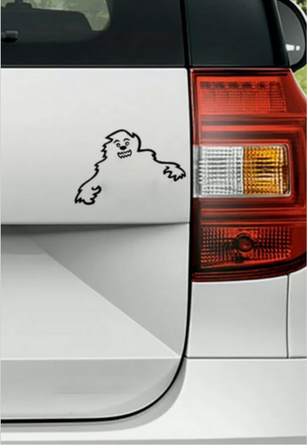 Happy monster yeti - happy, car