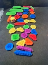 stickle bricks / bristle blocks bundle, over 35 bricks mixed colours / shapes (9