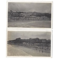 BOURNEMOUTH Views of the Beach from the Pier - 2x Vintage Photographs 1931