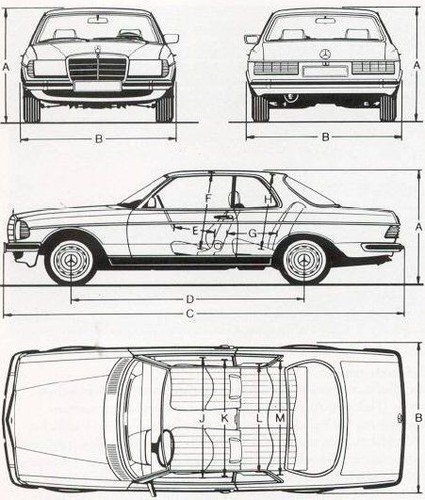 Photo blueprint mercedes - a4,