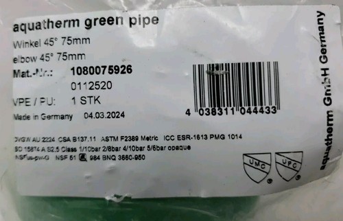 Aquatherm green pipe deg - pipe,