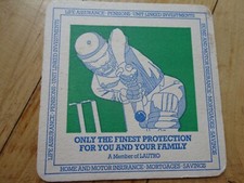 Beer mats Coasters BRITANNIC ASSURANCE CRICKET COUNTY original