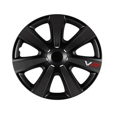 WHEEL TRIMS CAR VAN COVERS 16” x 4 UNIVERSAL  HUB CAPS BLACK CARBON EFFECT
