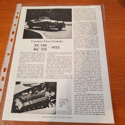 Jaguar 140mc test - xk-140mc,