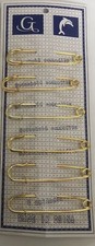 6pcExtra Large Safety Pins Gold ,Giant Strong  Pin Metal Heavy Duty Blanket ,