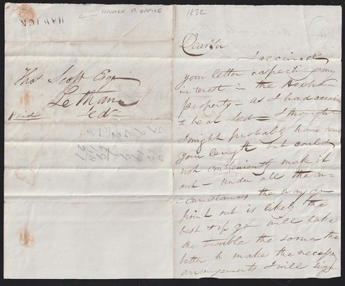 1832 hawick postmark - 1832,