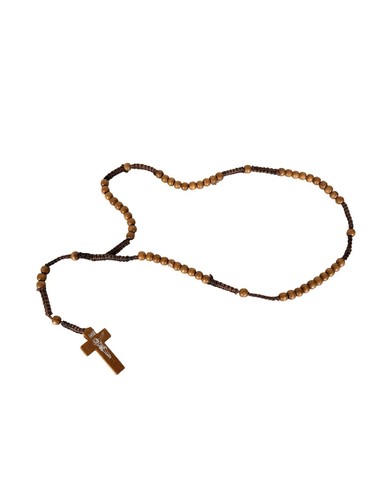 Wooden rosary beads necklace - rosary,