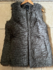 Ladies Brown Faux Fur Gilet