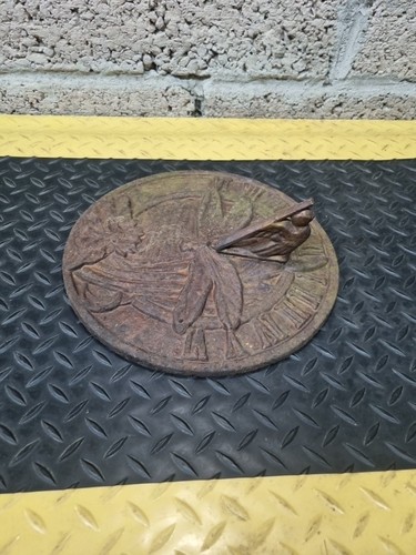 Vintage cast iron - iron, clock/