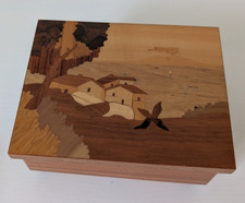 VINTAGE WOOD INLAID COASTAL