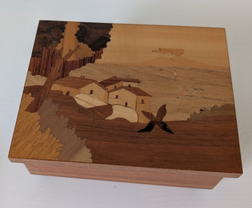 Vintage wood inlaid - vintage, coastal