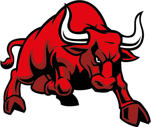 Cartoon red bull angry car - cartoon,