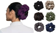 Chiffon Plain Elasticated Scrunchie Hair Bobble Bun Under Hijab Volumiser