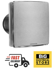 Airmaster 100mm 4 Inch Bathroom Extractor Timer Fan Stainless Steel Chrome LED