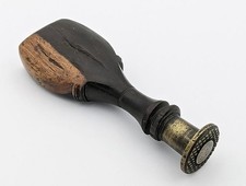 GEORGIAN WOOD & BRASS LETTER