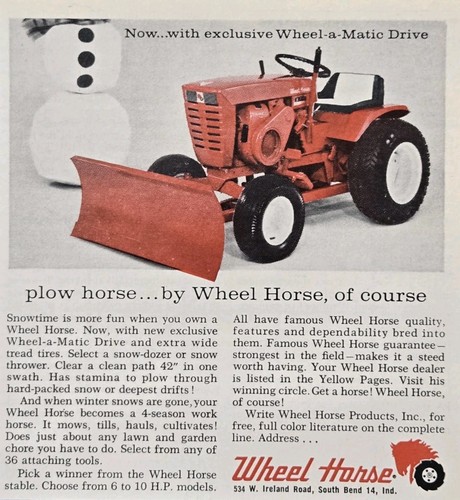 Wheel horse south bend lawn - wheel, in