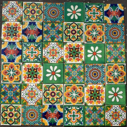 Mexican tiles botanics - botanics, mix