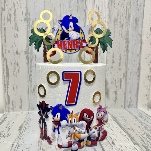Sonic the hedgehog cake topper - sonic,