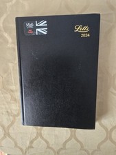 Letts 2024 A5 Diary – 2 Days Per Page, Black Hardcover Office Planner