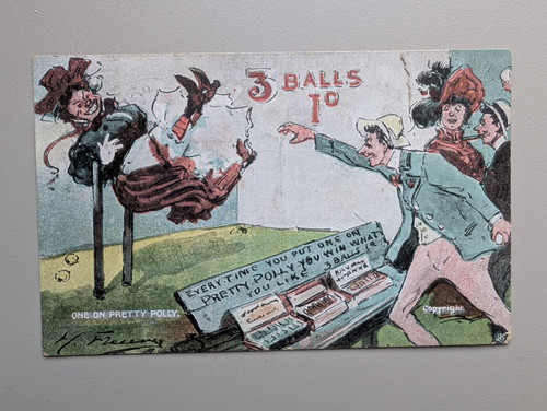 Old vintage postcard artist - old,