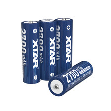 XTAR 1.5V AA CLR 4300, 2700mAh Li-ion high capacity rechargeable cell- Pack of 4