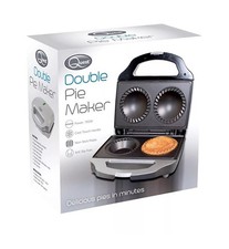 700W Non Stick Twin Savory Pies Sweet Pie Maker Crimping Edge and Pastry Cutter