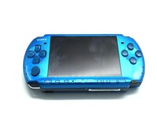 Sony PSP 3000 Handheld Console System Vibrant Blue Charger Included
