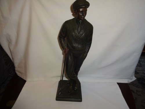 Large bronze resin - bronze, golfer