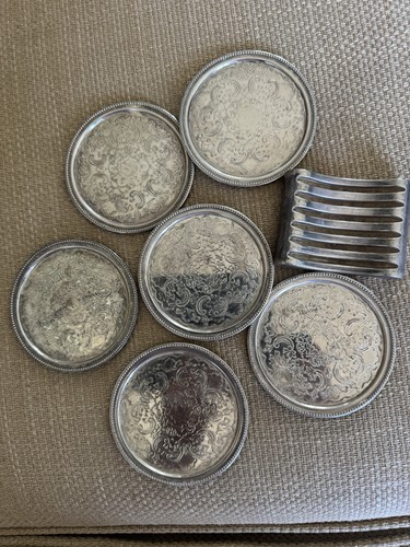 Silver played drinks coasters - drinks,