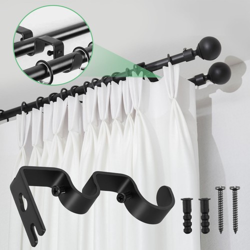 Pcs double curtain rod - double,