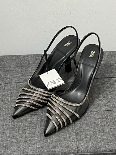 New zara black - black, slingback