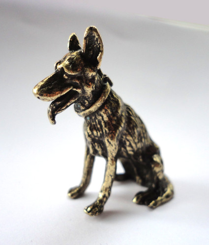 Old stock small brass - old, dog