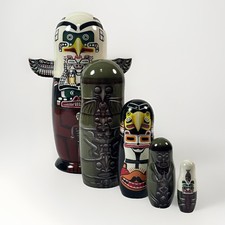 Russia Handmade Painted Totem