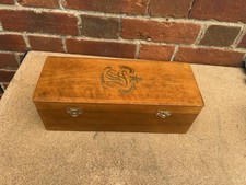 Wooden Fortnum & Mason F&M Wine Champagne Whisky Bottle Gift Box Great Condition