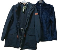 Gelert Mens Jackets 3in1 Park Navy Size 2XL Windbreaker Removable Hooded New!