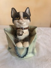 Cat in bag figurine Mischief