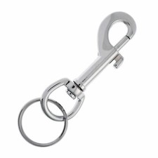 METAL BELT CLIP HOOK HIPSTER KEYCHAIN KEYRING KEY FOB WALLET HOLDER CHAIN RING 