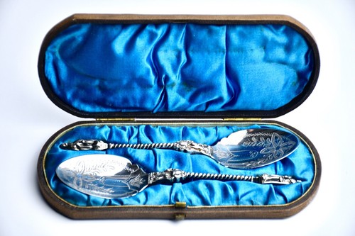 Antique silver apostle serving - silver,