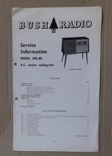Bush   Model SRG.80 Radiogram Service Information